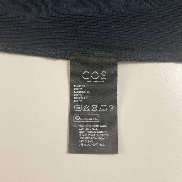 -COS BLACK SPANDEX MAXI ARM HOLD DRESS.LARGE. - Picture 8 of 8